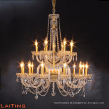 2017 cristal decoração grande luxo vela candelabro luz de cristal